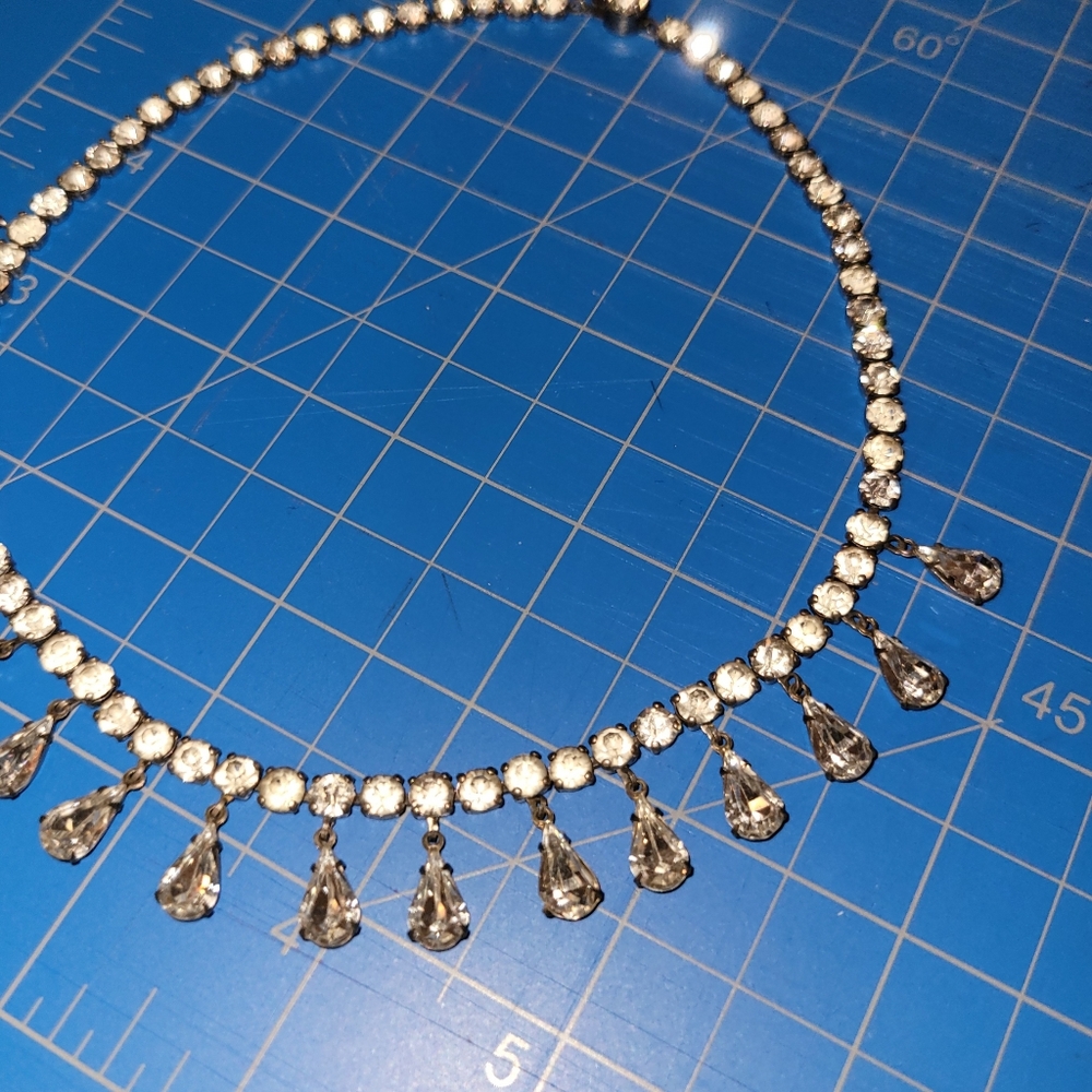 Vintage Coro Sterling Silver Rhinestone Chocker